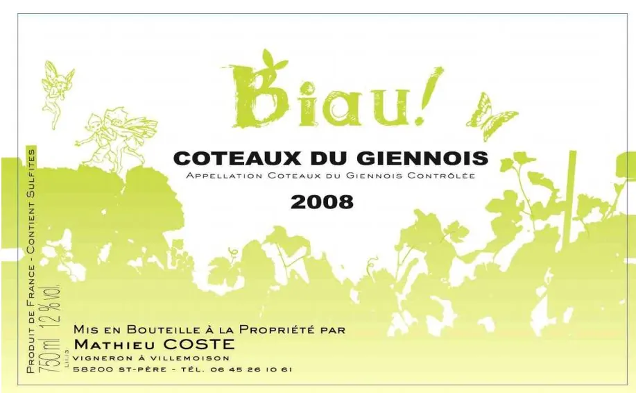 Coteaux du Giennois Biau Bottle