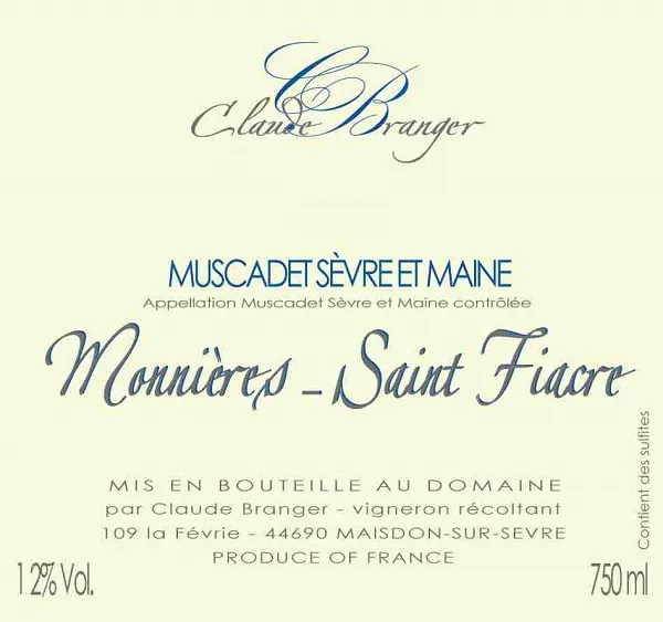Muscadet Sevre-et-Maine Monnieres-Saint-Fiacre Bottle