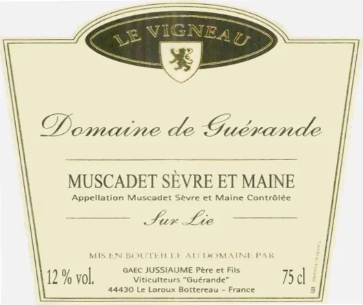 Muscadet Sevre et Maine Sur Lie Bottle