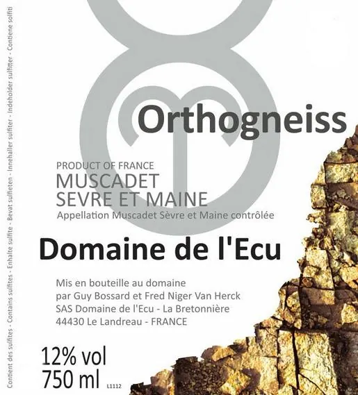 Orthogneiss Muscadet Sevre et Maine Sur Lie Bottle
