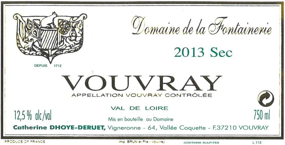 Vouvray Sec Bottle