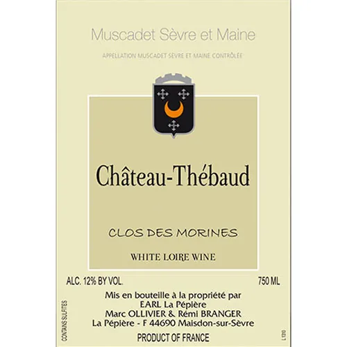 Muscadet Chateau Thebaud Clos des Morines Bottle