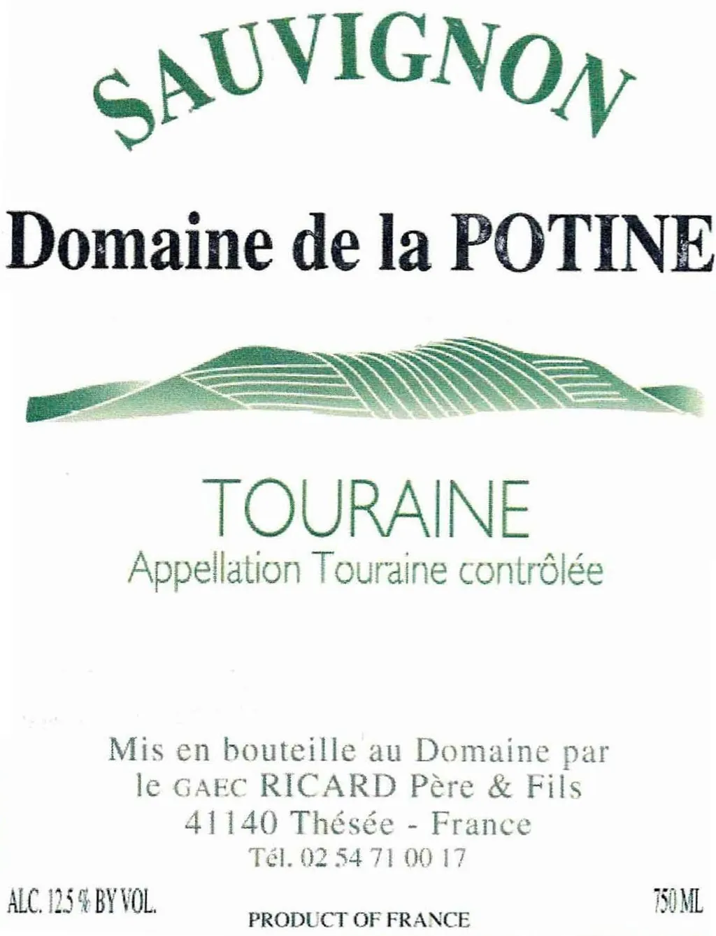 Touraine Rouge Bottle