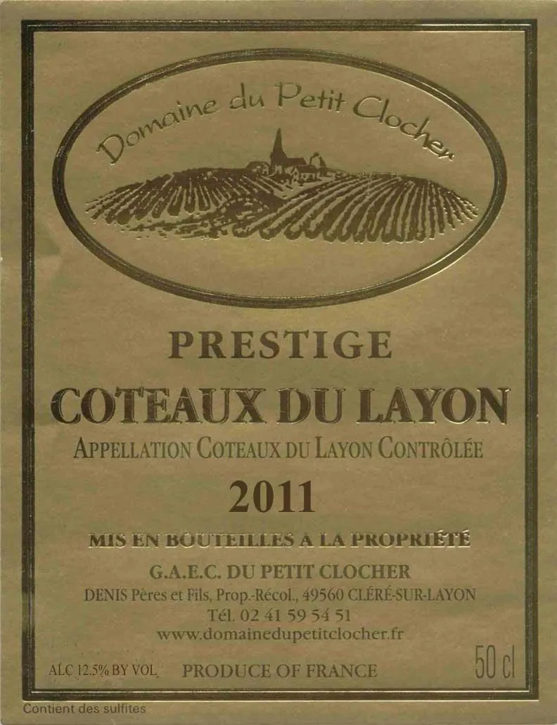 Coteaux du Layon Cuvee Prestige Bottle