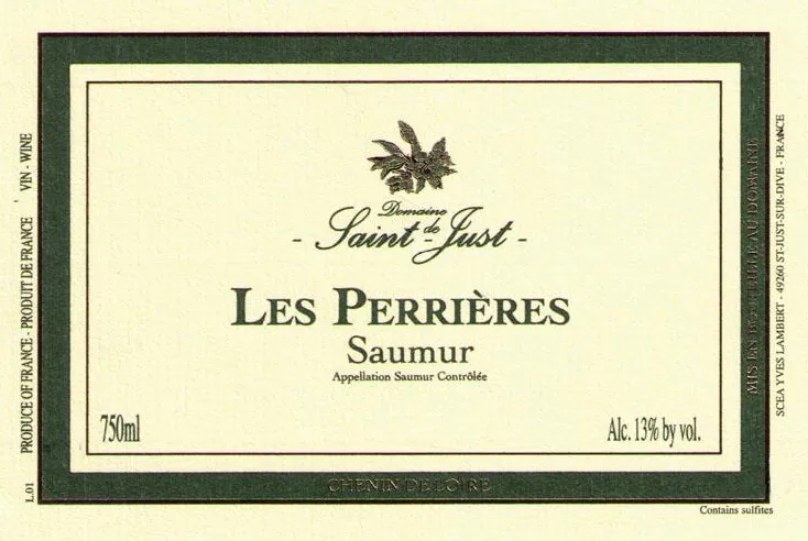 Saumur Les Perrieres Blanc Bottle