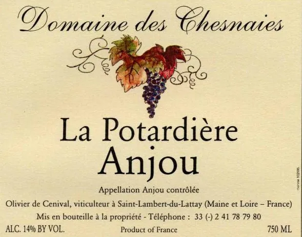 Anjou La Potardiere Blanc Bottle