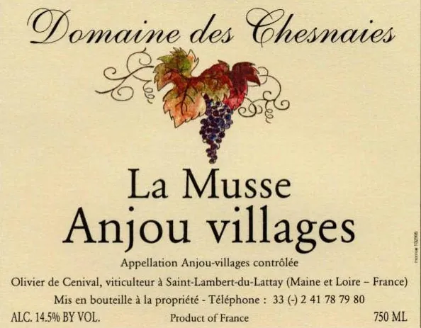 Anjou Villages La Musse Bottle