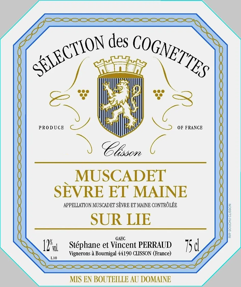 Muscadet Sevre et Maine Sur Lie Selection des Cognettes Bottle