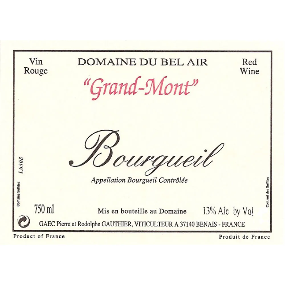 Bourgueil Grand Mont Bottle