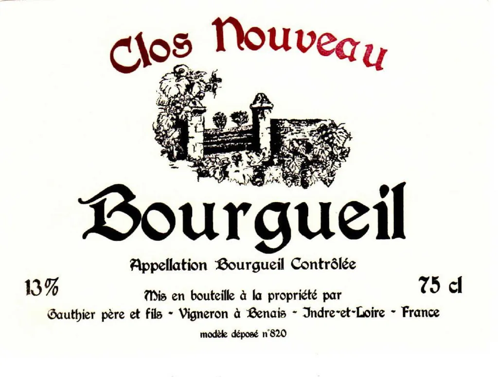 Clos Nouveau Bourgueil Bottle