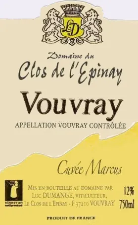 Vouvray Cuvee Marcus Bottle