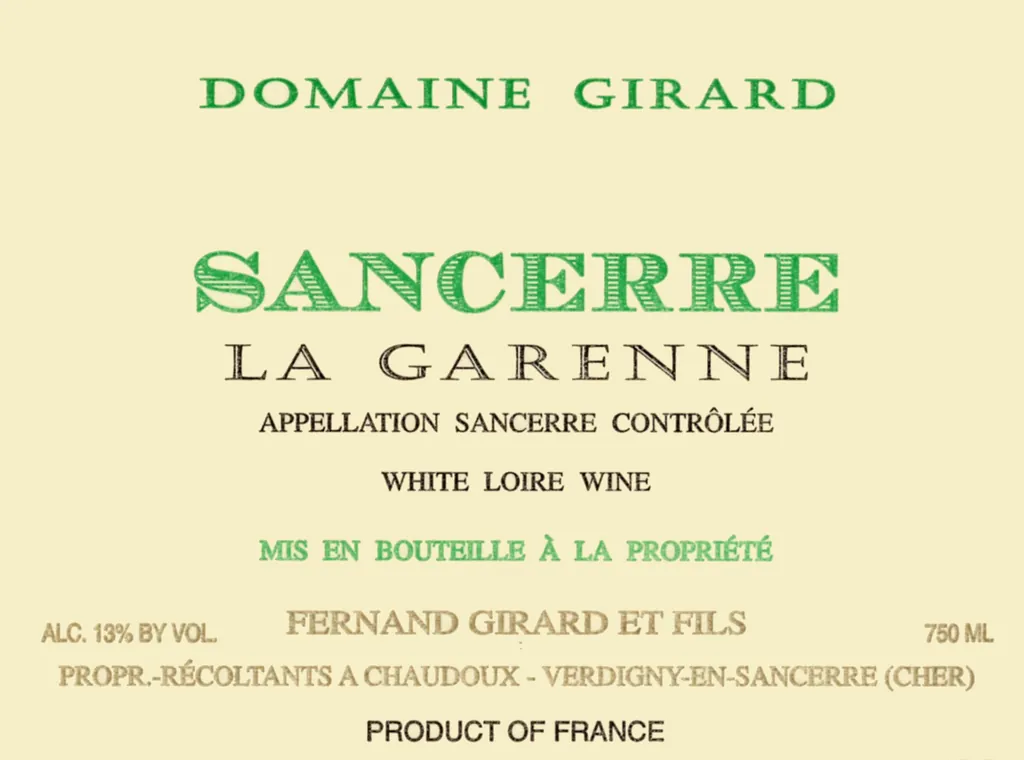 Sancerre La Garenne Bottle