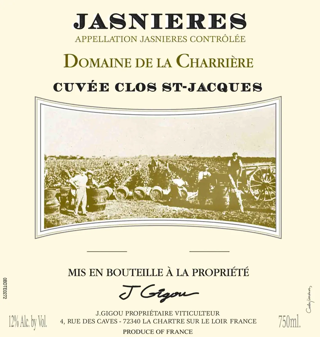 Jasnieres Cuvee Clos Saint-Jacques Bottle