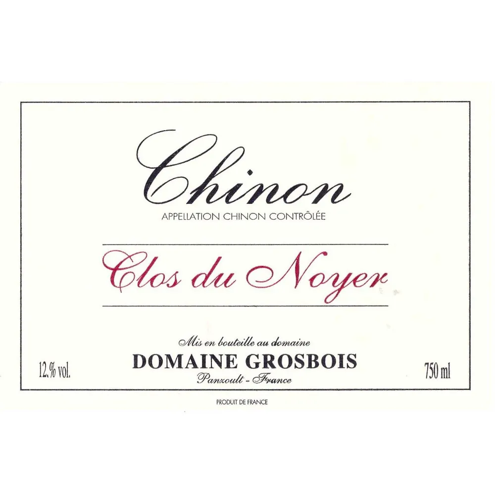 Chinon Clos du Noyer Bottle