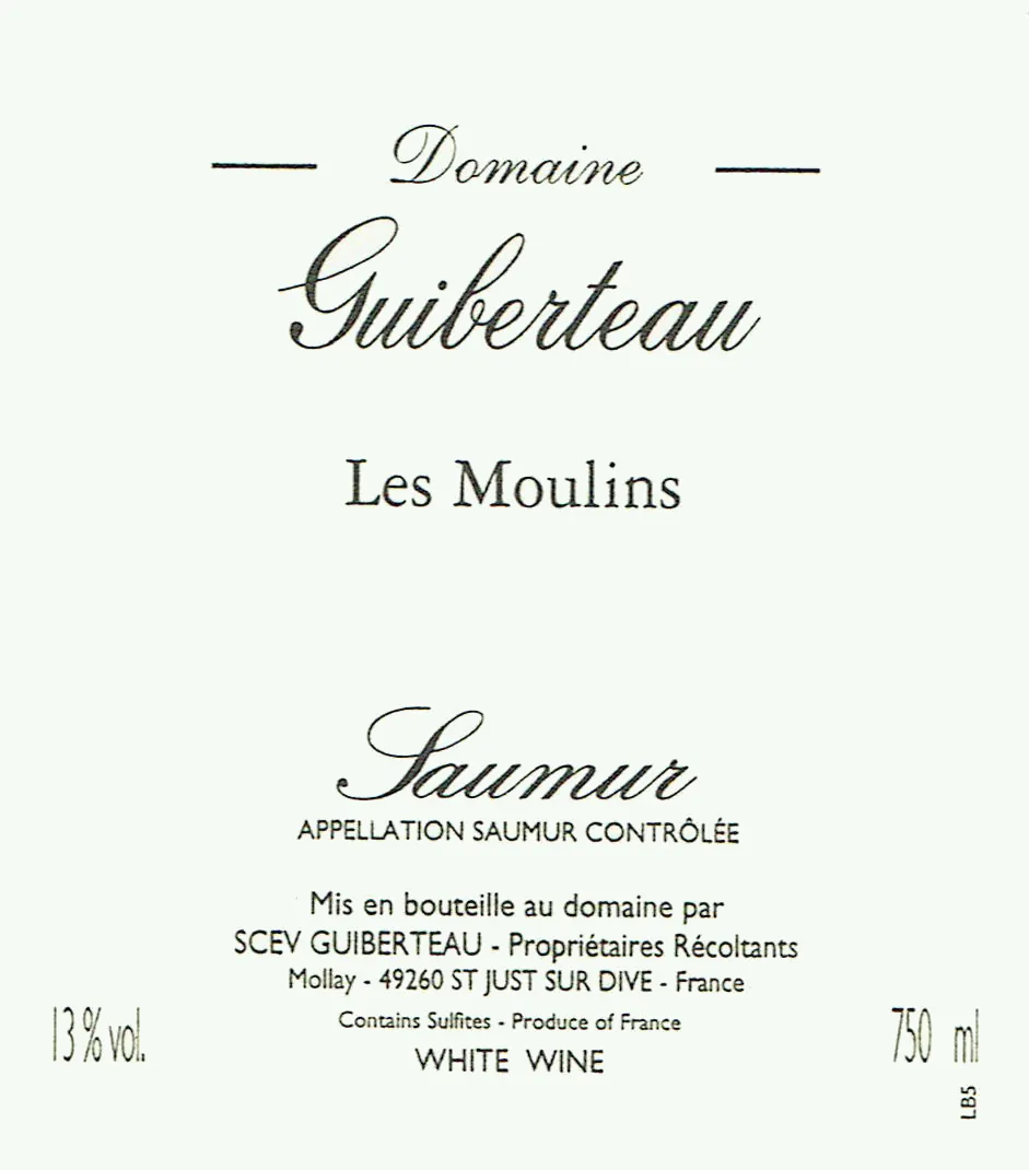 Saumur Les Moulins Blanc Bottle