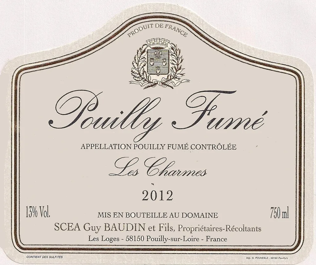 Pouilly Fume Les Charmes Bottle