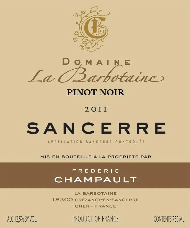 Sancerre Rouge Bottle