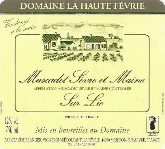 Muscadet Sevre et Maine Sur Lie Bottle