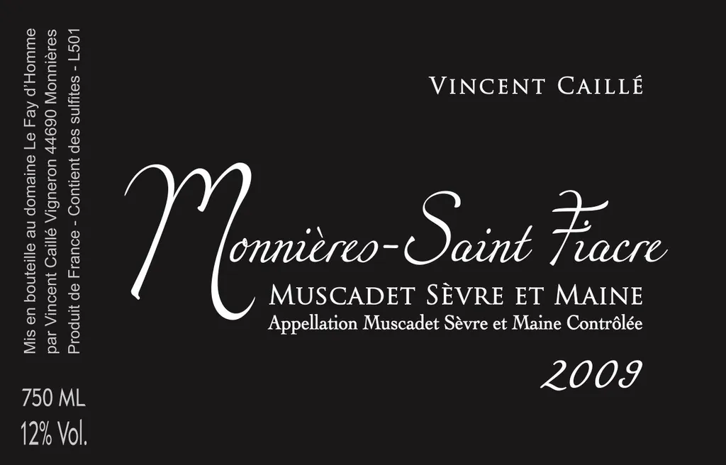 Muscadet Sevre et Maine Monnieres Saint Fiacre Bottle