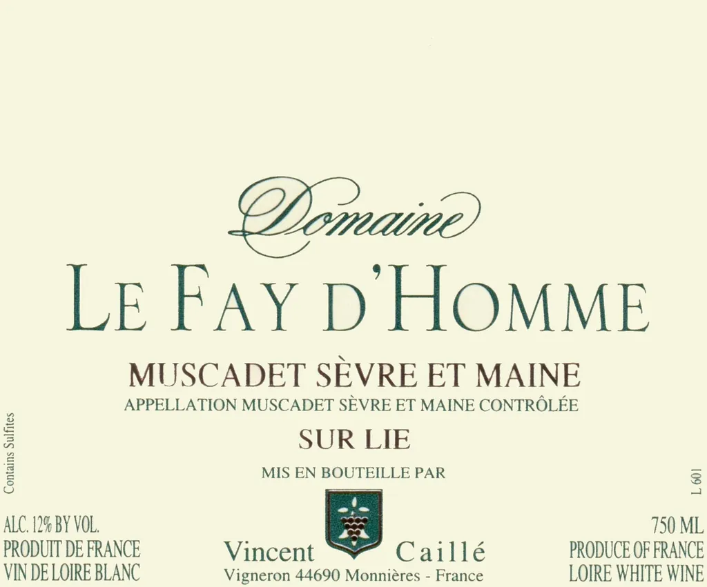 Muscadet Sevre et Maine Sur Lie Bottle