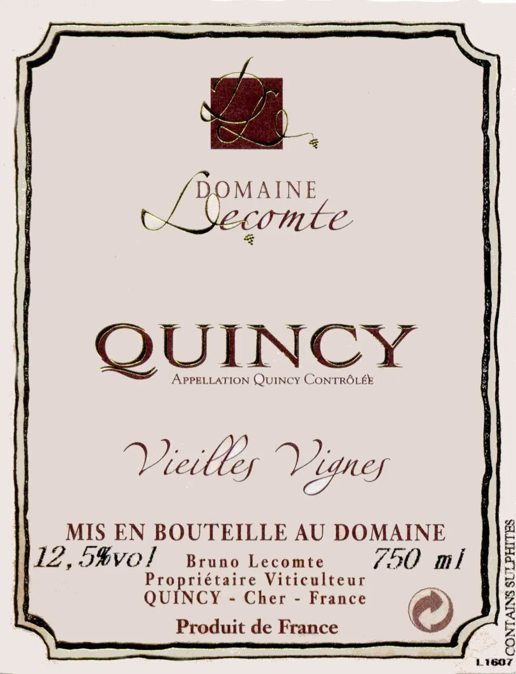 Quincy Vieilles Vignes Bottle