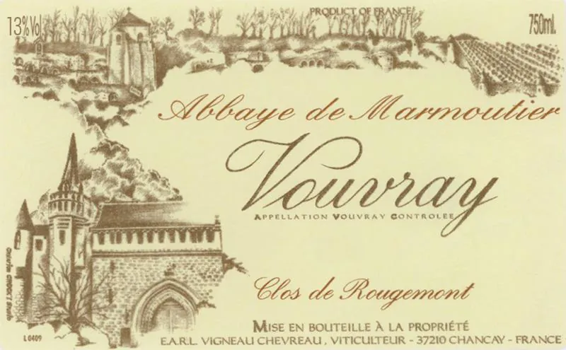 Vouvray Sec Clos de Rougemont Bottle