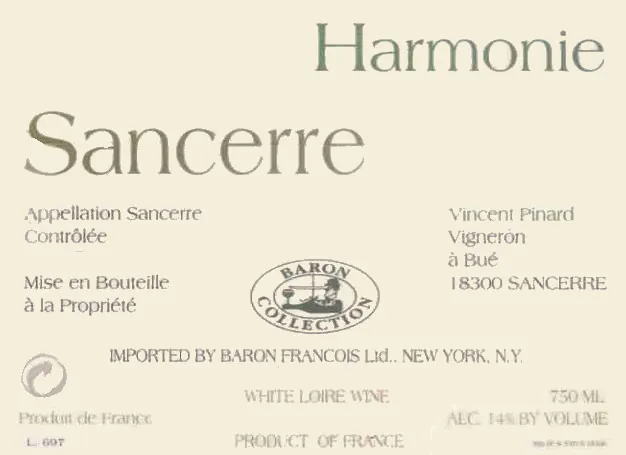 Sancerre Harmonie Bottle
