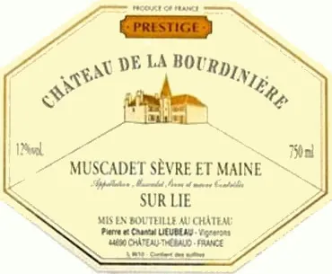 Lieubeau Muscadet Sevre et Maine Chateau de la Bourdiniere Sur Lie Cuvee Prestige Bottle
