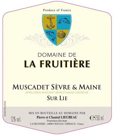 Lieubeau Muscadet Sevre-et-Maine Domaine de la Fruitiere Sur Lie Bottle