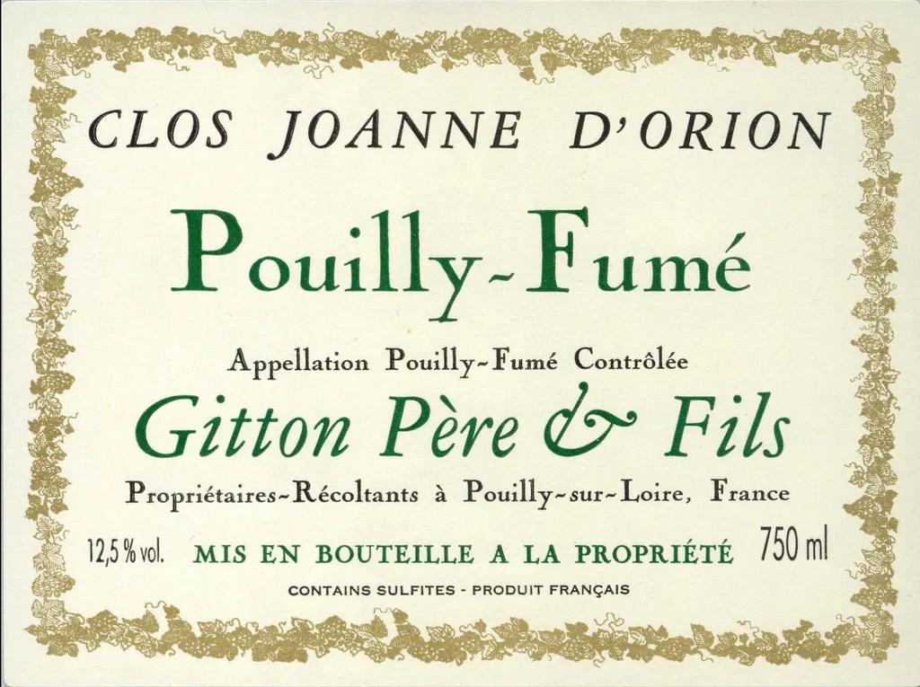 Pouilly-Fume Clos Joanne D'Orion Bottle