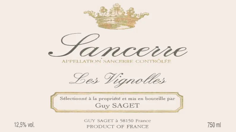 Sancerre Les Vignolles Bottle