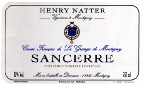 Sancerre Cuvee Francois de la Grange de Montigny Bottle