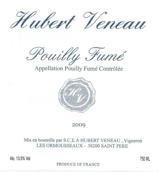 Pouilly-Fume Bottle