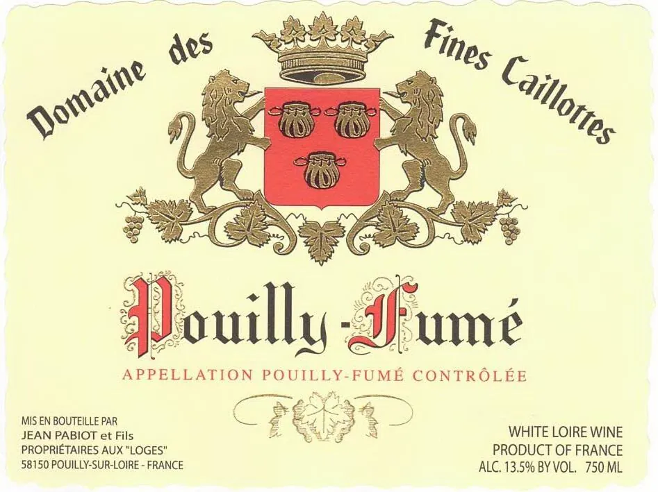 Fines Caillottes Pouilly Fume Bottle
