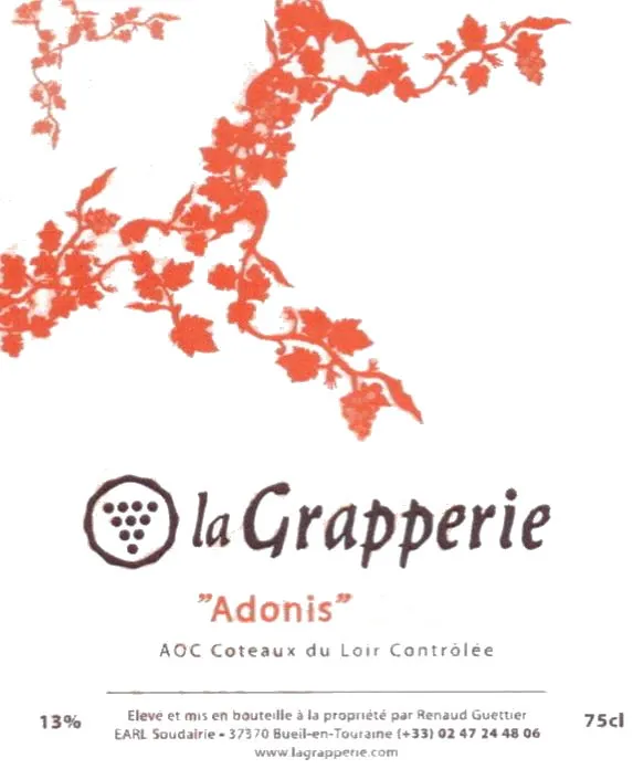 Coteaux du Loir Adonis Rouge Bottle