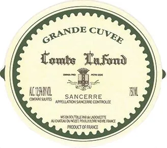 Comte Lafond Grande Cuvee Sancerre Bottle