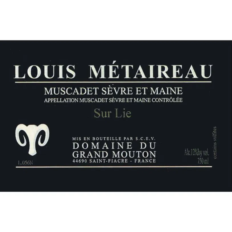 Muscadet Black Label Sur Lie Bottle