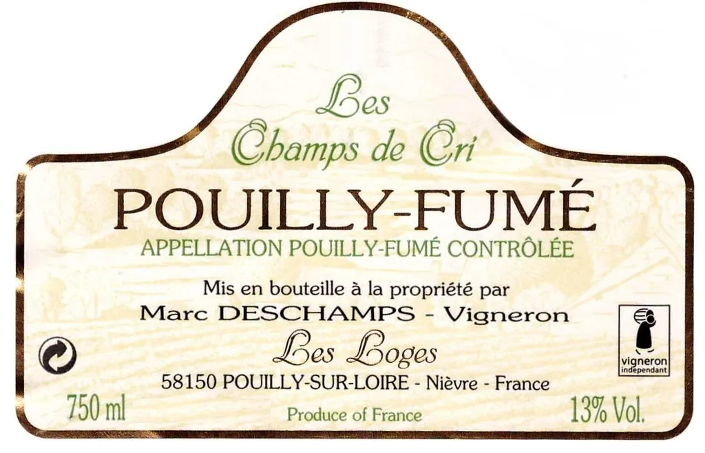 Les Champs de Cri Pouilly-Fume Bottle