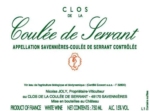 Coulee de Serrant Clos de la Bottle