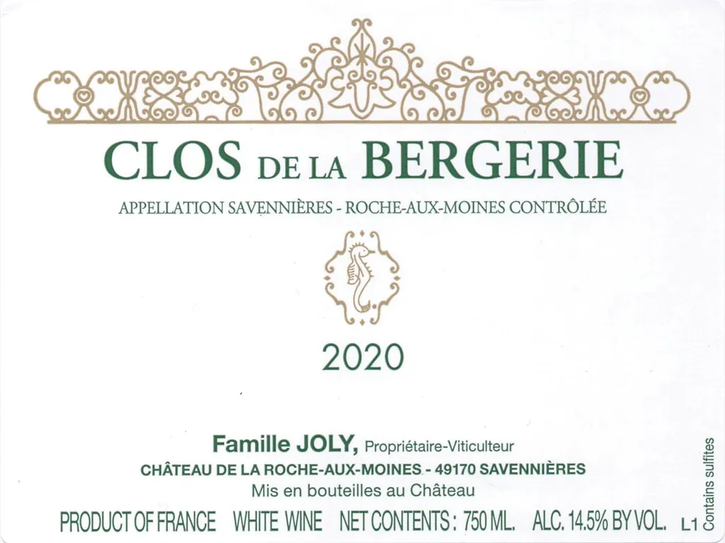 Savennieres Clos de La Bergerie Bottle