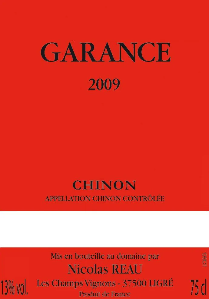 Chinon Garance Cuvee Bottle