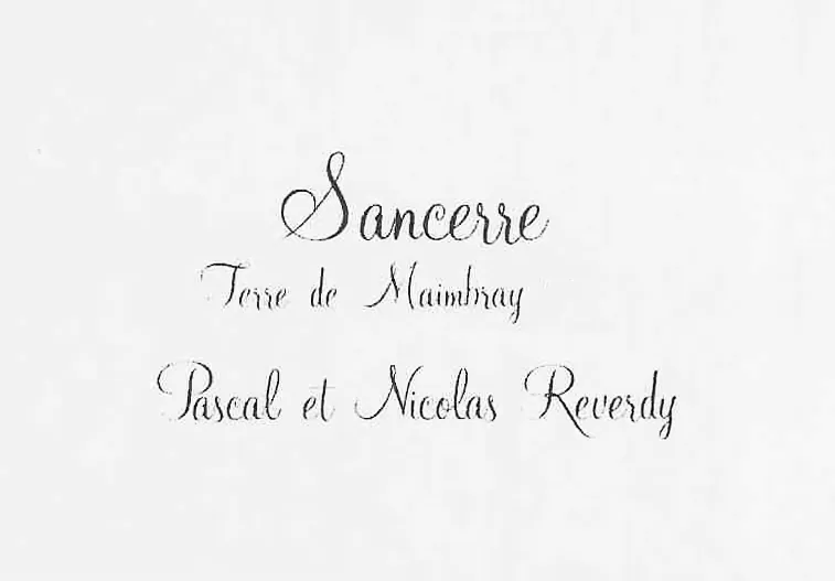 Terre de Maimbray Sancerre Rouge Bottle