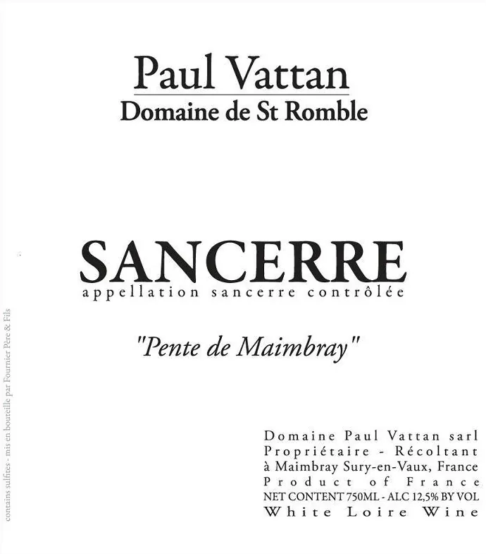 Sancerre Pente de Maimbray Bottle