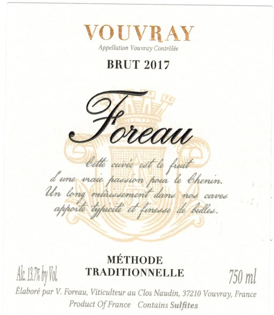 Vouvray Brut Cuvee Bottle