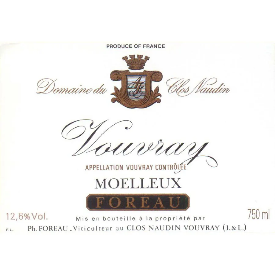 Vouvray Moelleux Bottle