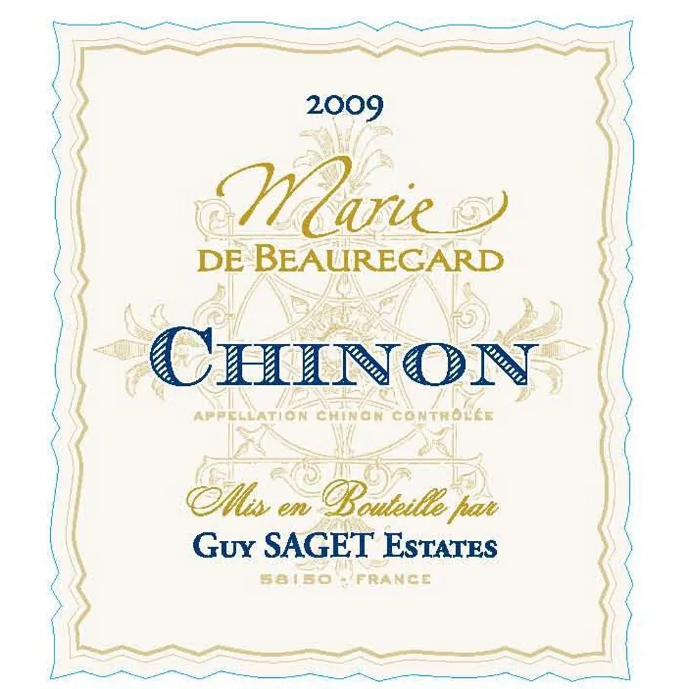 Marie de Beauregard Chinon Cabernet Franc Bottle