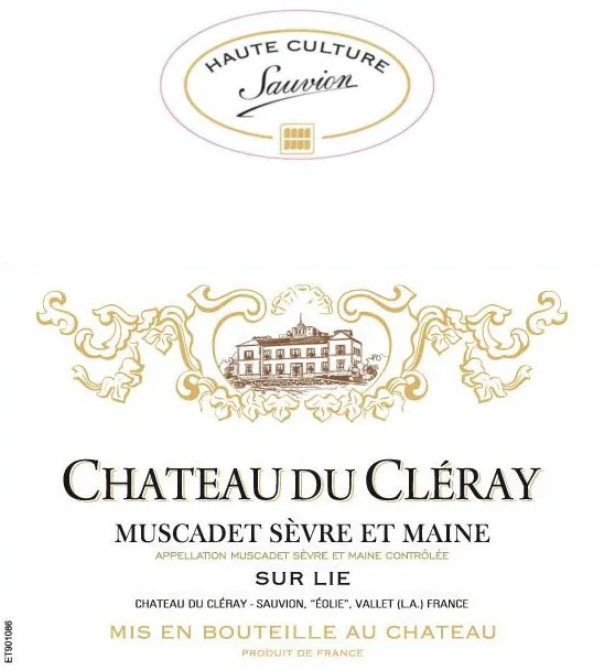 Sevre et Maine Muscadet Chateau du Cleray Bottle