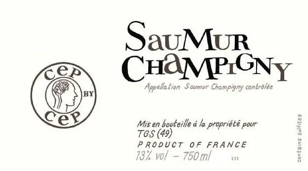 Saumur Champigny Cep by Cep Bottle