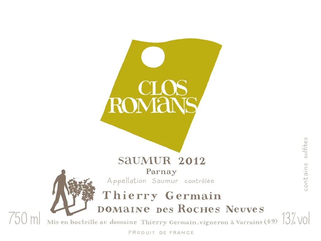 Saumur Clos Romans Blanc Bottle