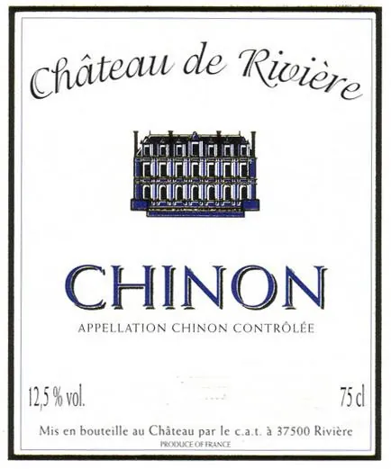 Chinon Chateau de Riviere Bottle